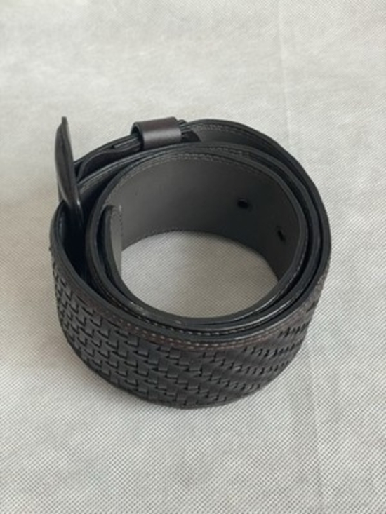 Banana Republic Brown Woven Genuine Leather Belt Size M 2.25\